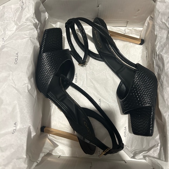 ✨ NEW | Aldo | Black Strappy Stiletto sandals - Picture 7 of 8